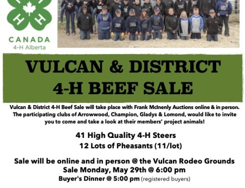 VULCAN & DISTRICT  4-H BEEF SALE